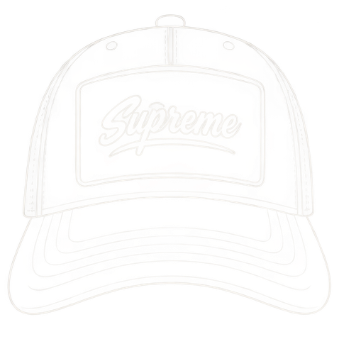 A third cap with yet another design printed on it