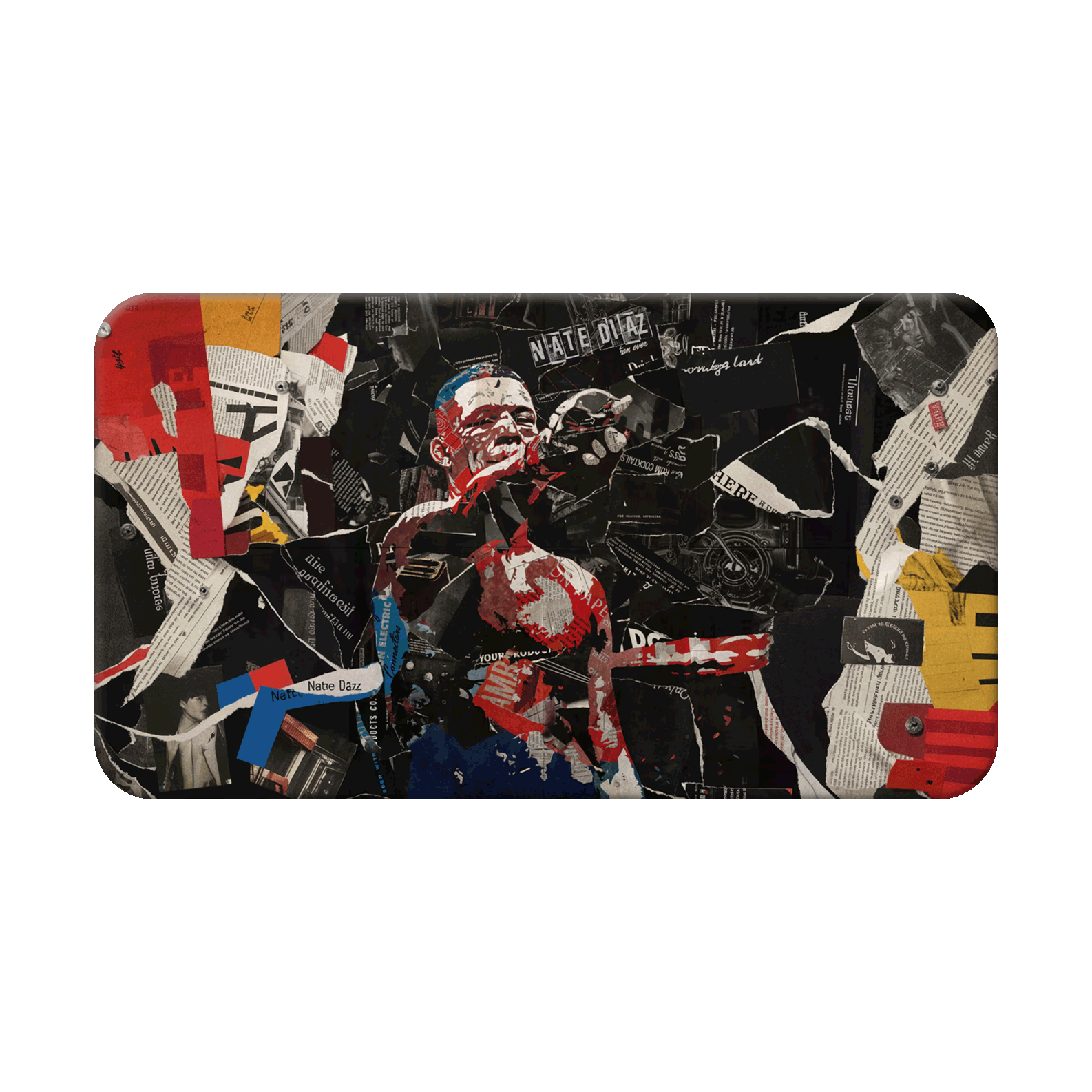 Nate Diaz – Torn Paper Collage - Nordenheim