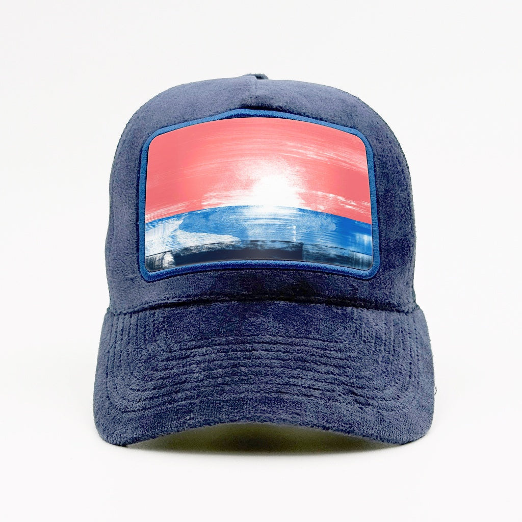 Horizon Glow - Serene Depths on the Fjord Velvet Trucker