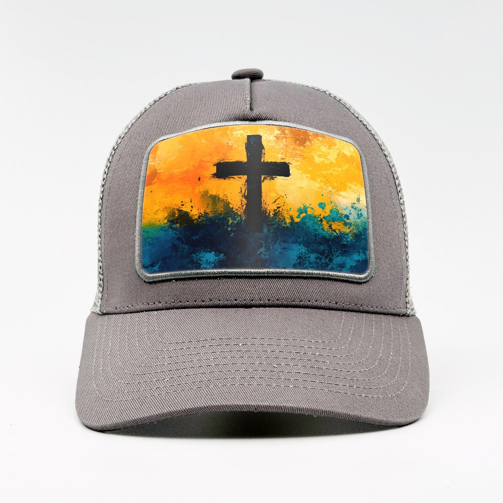 Cross of Eternity - Vibrant Faith on the Aska Cotton Trucker