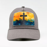 Cross of Eternity - Vibrant Faith on the Aska Cotton Trucker
