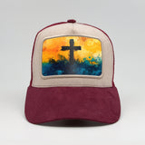 Cross of Eternity - Vibrant Faith on the Faluröd Suede Trucker