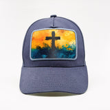 Cross of Eternity - Vibrant Faith on the Marinblå Cotton Classic