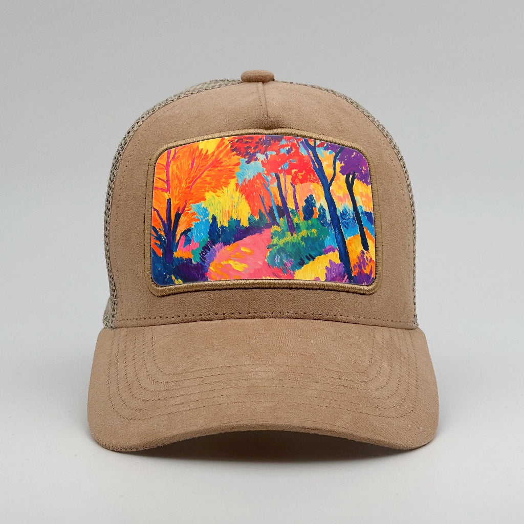 Dreamscape Trail - Colorful Odyssey on the Timmer Suede Trucker