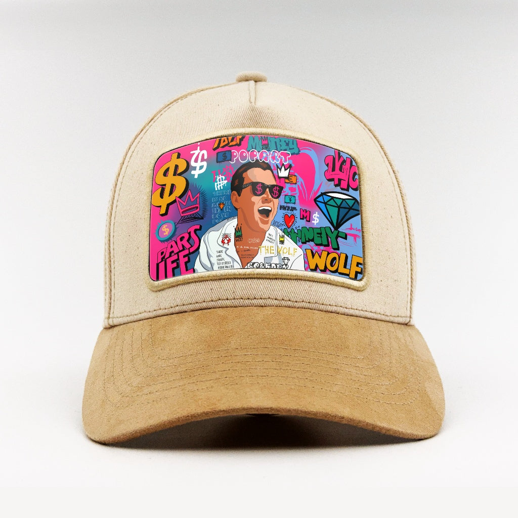 King of Capital – Wolf of Wall Street Pop Art on the Björk Suede Classic