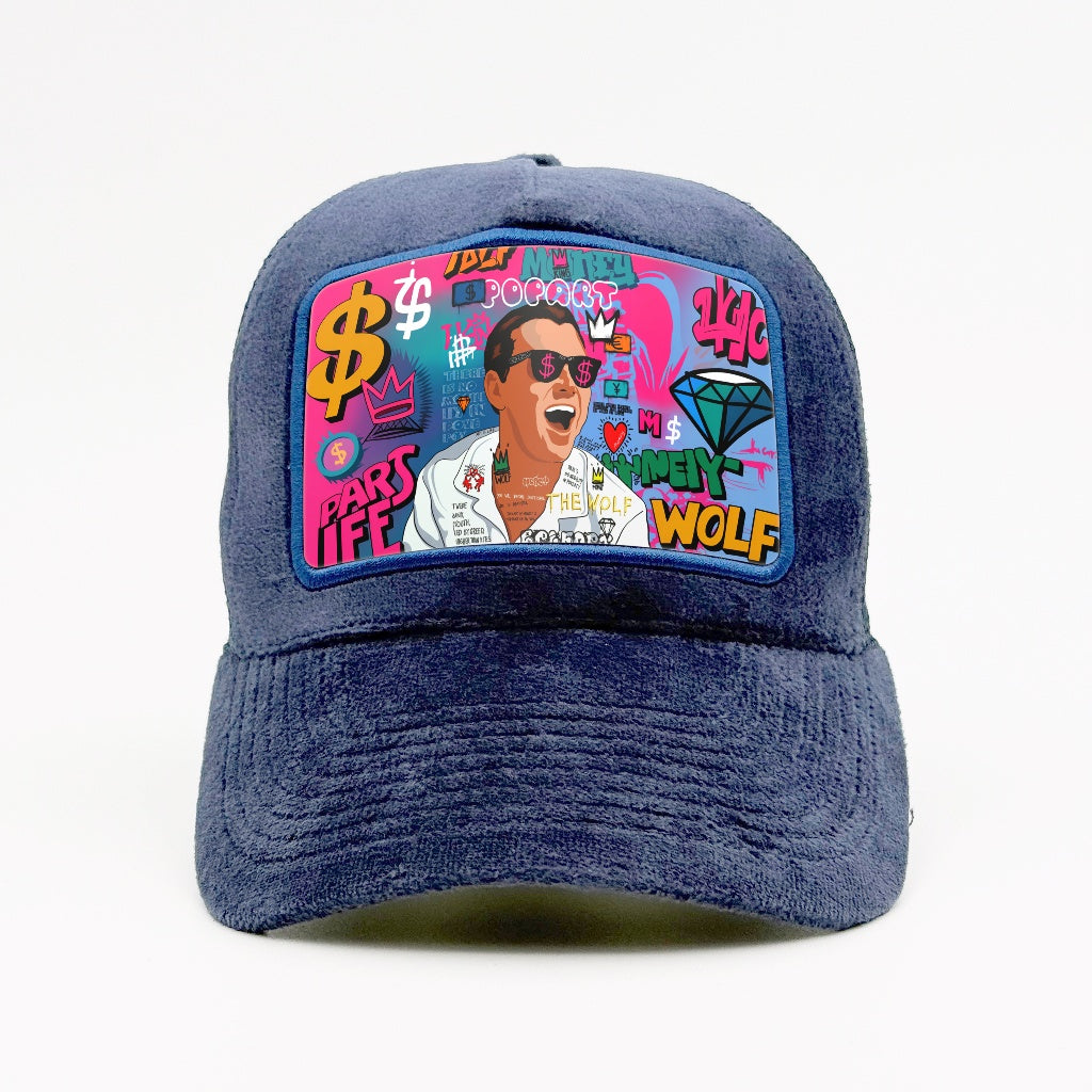 King of Capital – Wolf of Wall Street Pop Art on the Fjord Velvet Trucker