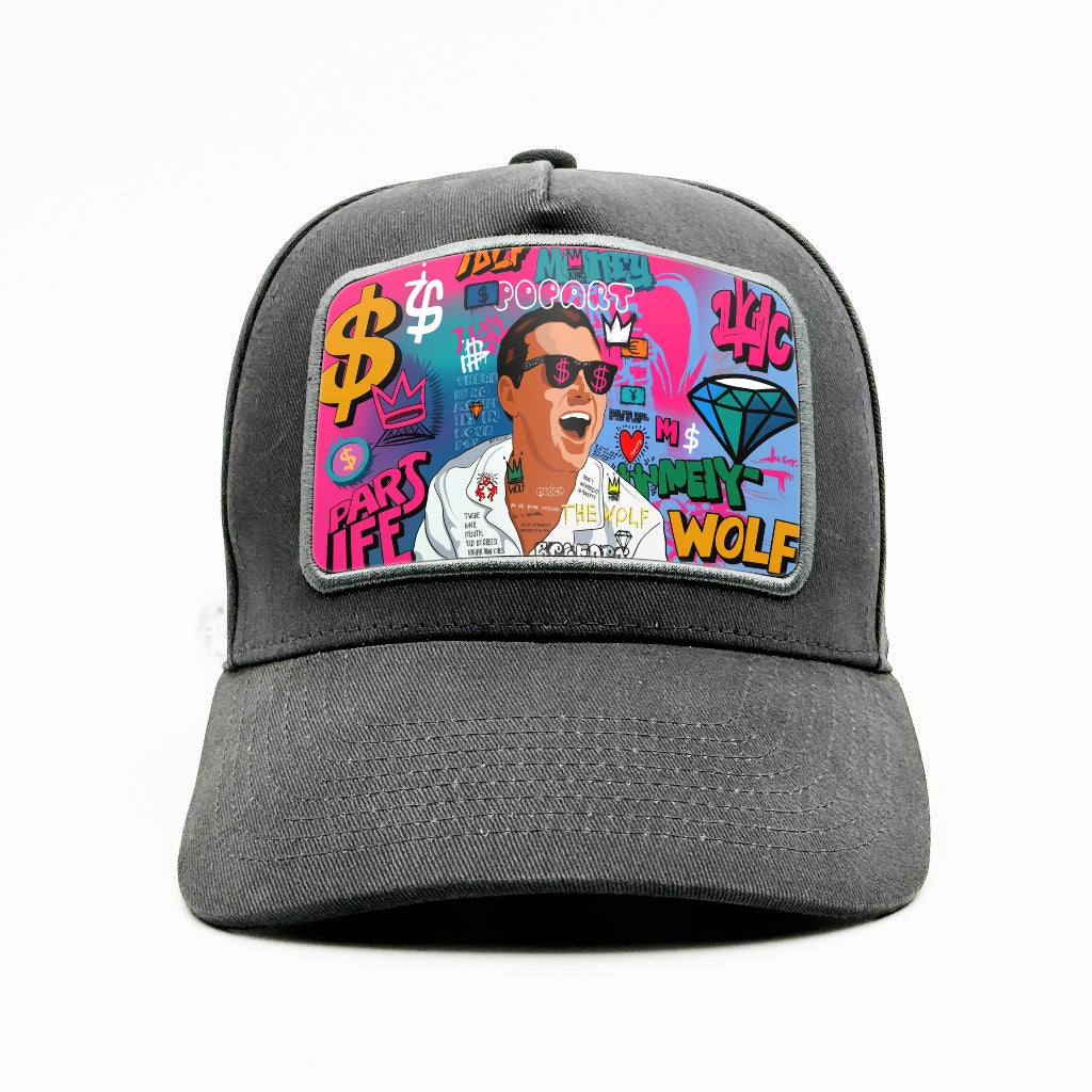 King of Capital – Wolf of Wall Street Pop Art on the Granit Cotton Classic