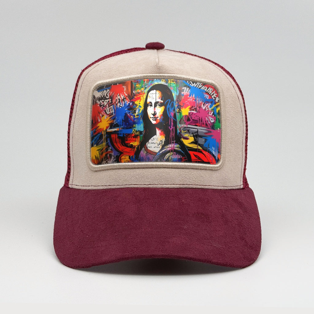 Graffiti Mona Lisa on the Faluröd Suede Trucker