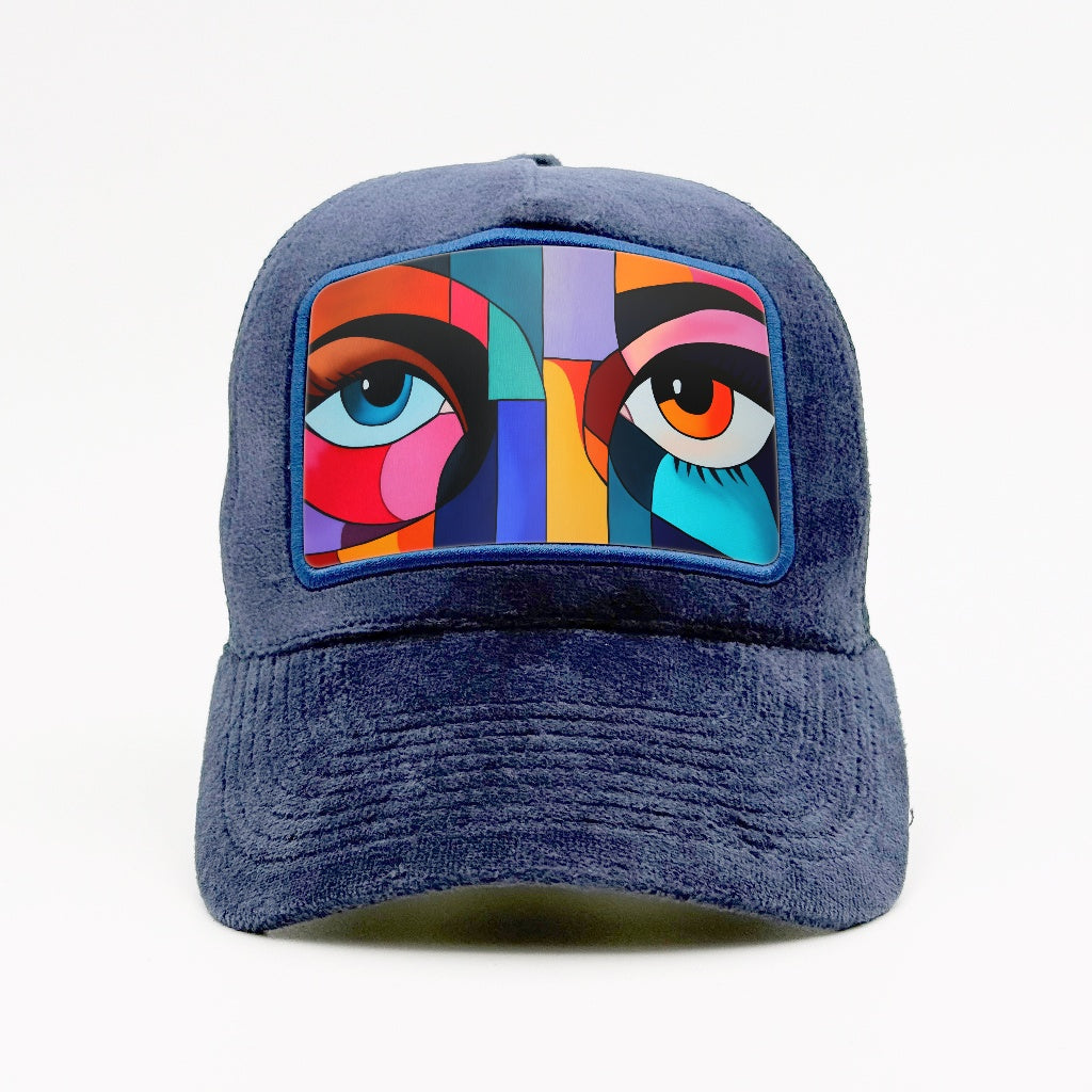 Abstract eyes on the Fjord Velvet Trucker