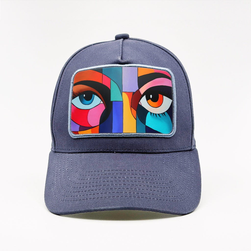 Abstract eyes on the Marinblå Cotton Classic