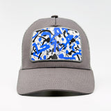 Blue & Black Graffiti on the Aska Cotton Trucker