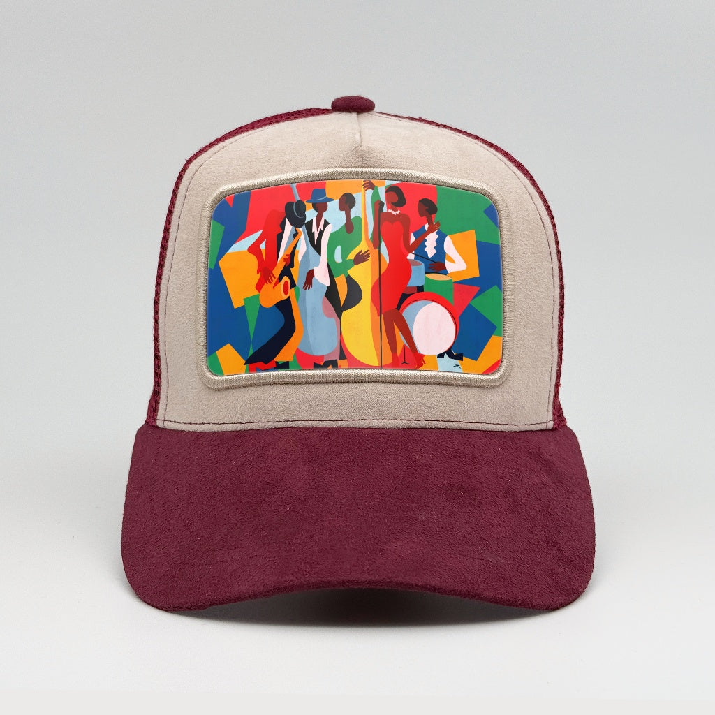 Jazz Ensemble - Rhythmic Vibrance on the Faluröd Suede Trucker