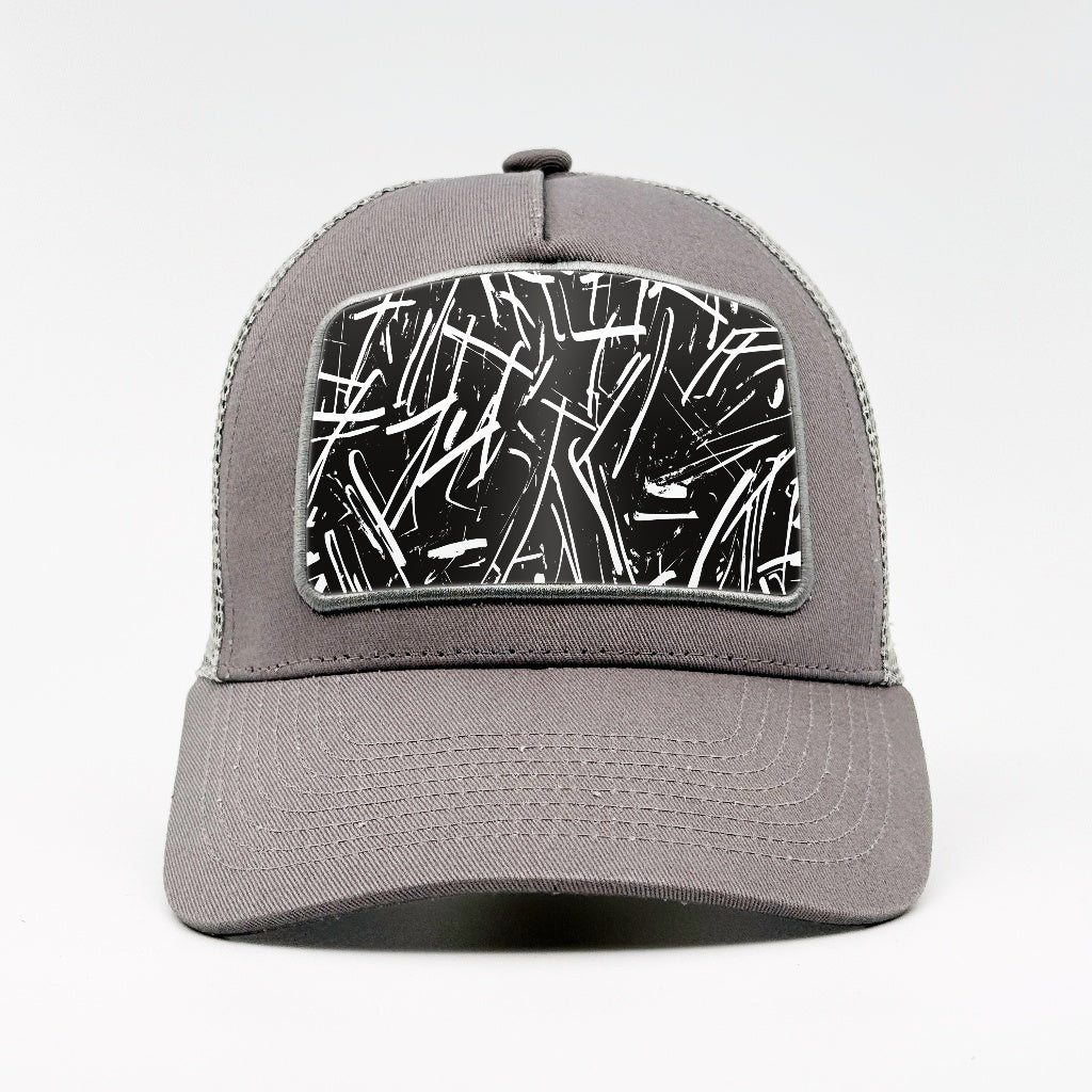 Untamed Canvas: An Abstract Grunge Study on the Aska Cotton Trucker