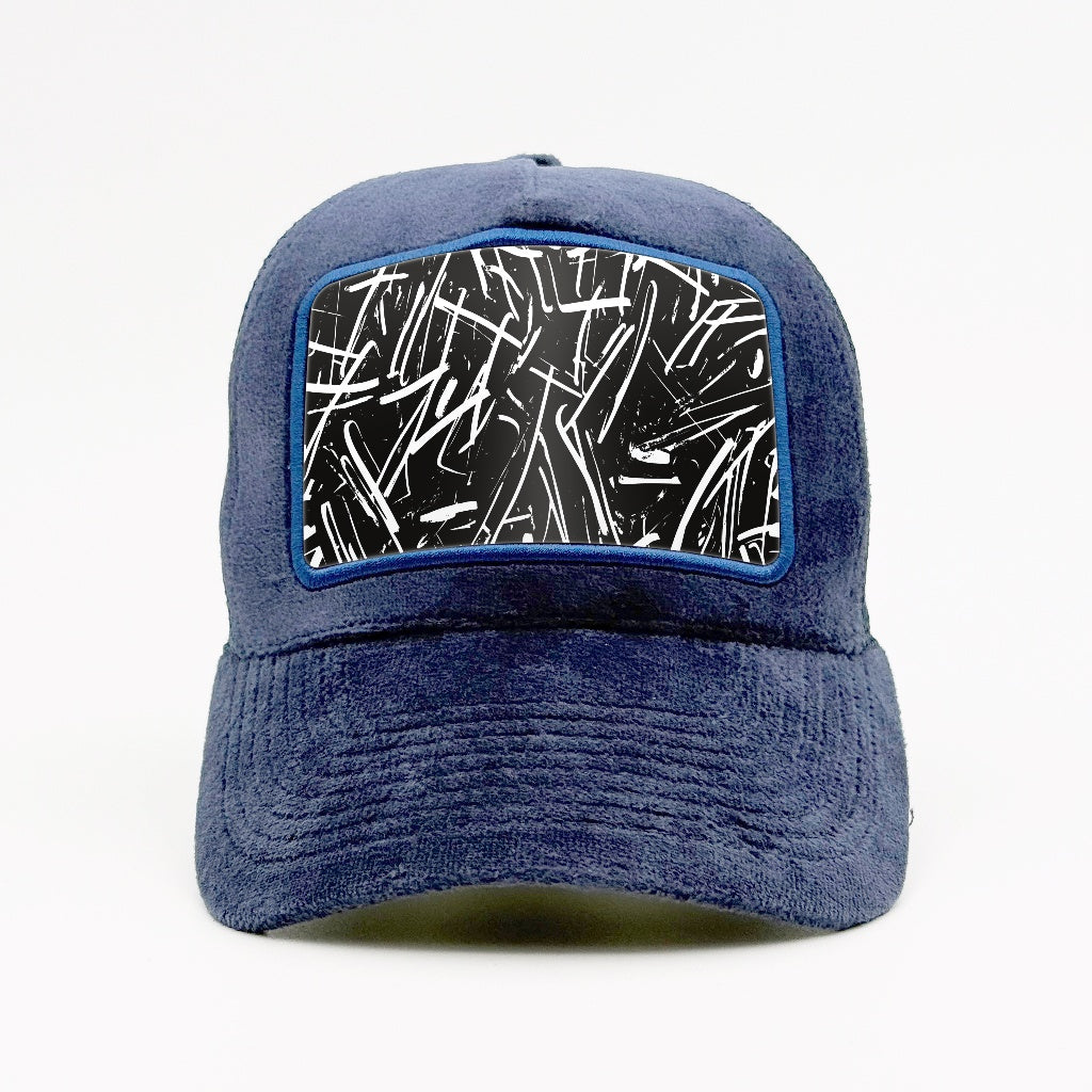 Untamed Canvas: An Abstract Grunge Study on the Fjord Velvet Trucker