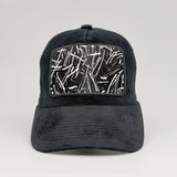 Untamed Canvas: An Abstract Grunge Study on the Midnatt Velvet Trucker