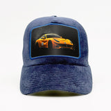 Yellow Ferrari F12 on the Fjord Velvet Trucker