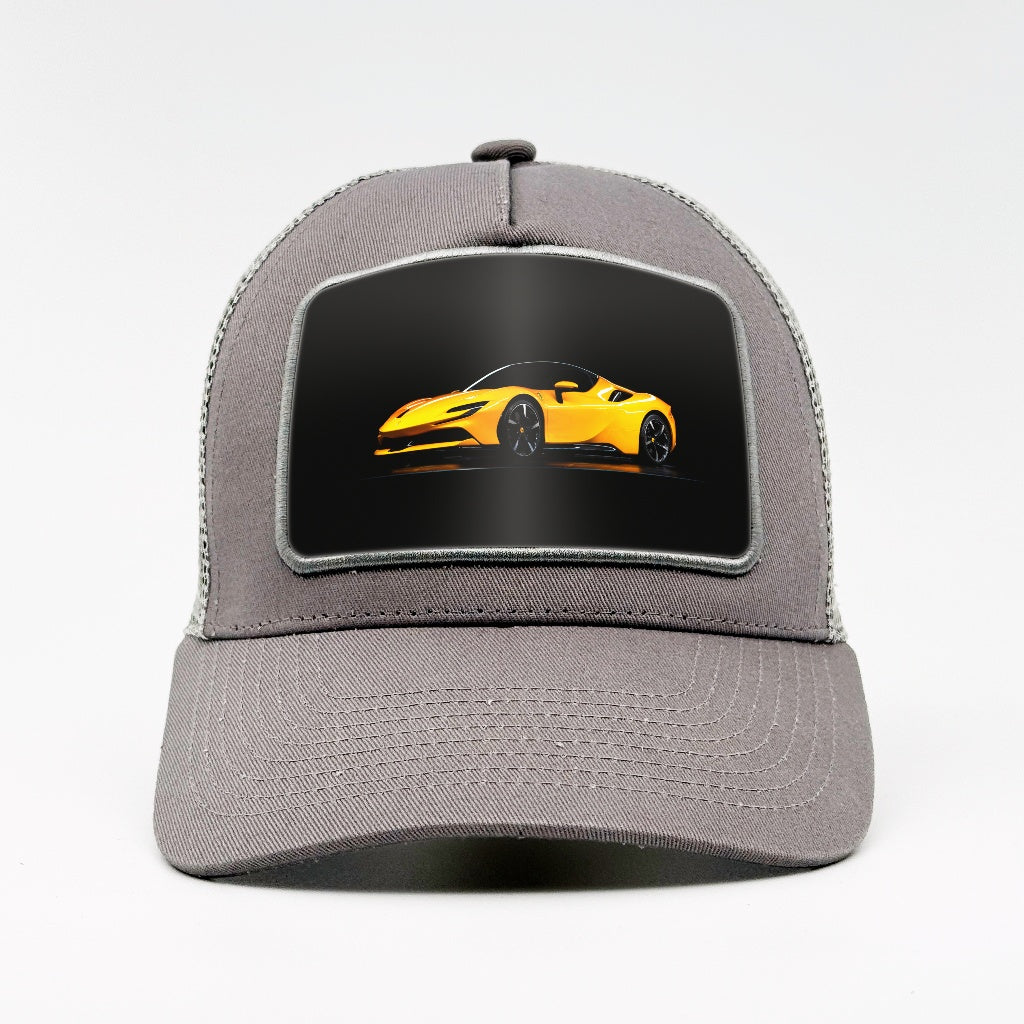 Ferrari SF90 Stradale Black on the Aska Cotton Trucker