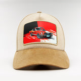 Red Mustang Mach 1 Roar on the Björk Suede Classic