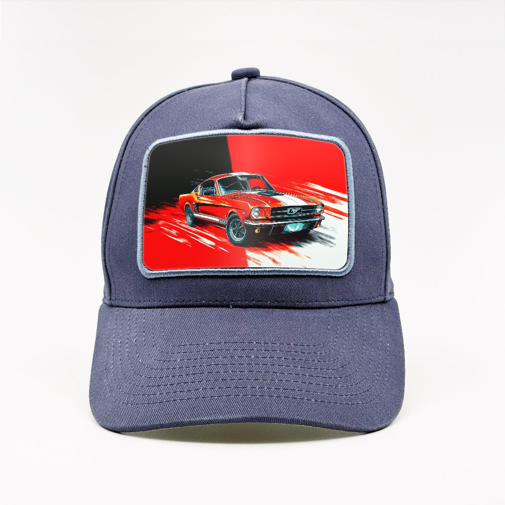 Red Mustang Mach 1 Roar on the Marinblå Cotton Classic