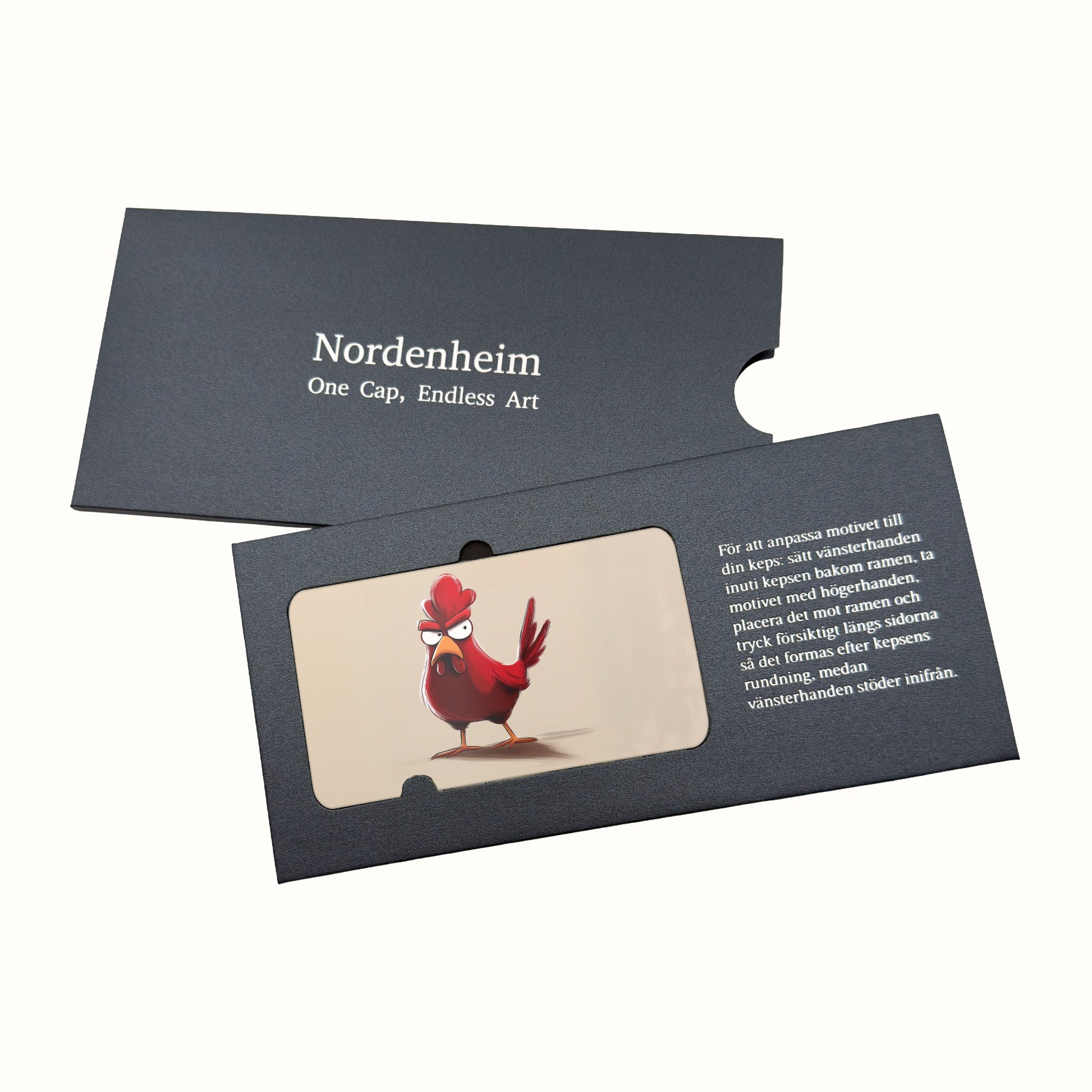 The Rooster Who’s Clucking Mad About Something Art Plate in its Nordenheim sleeve