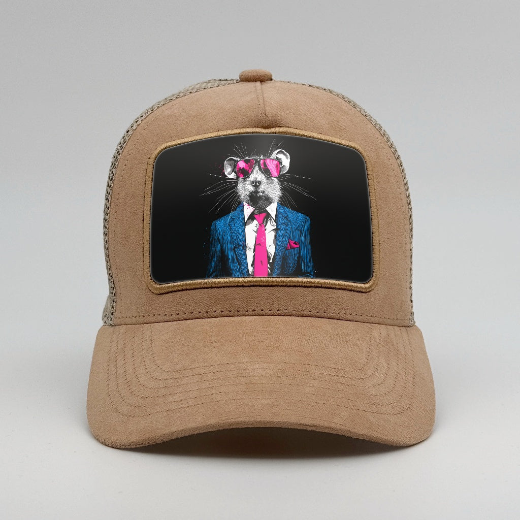 The Mouse Who’s Ready to Steal the Show (and Your Cheese) on the Timmer Suede Trucker