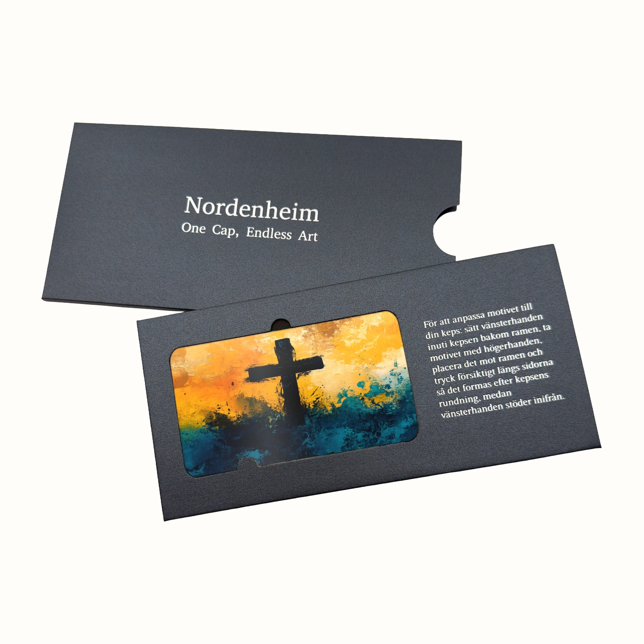 Cross of Eternity - Vibrant Faith Art Plate in its Nordenheim sleeve