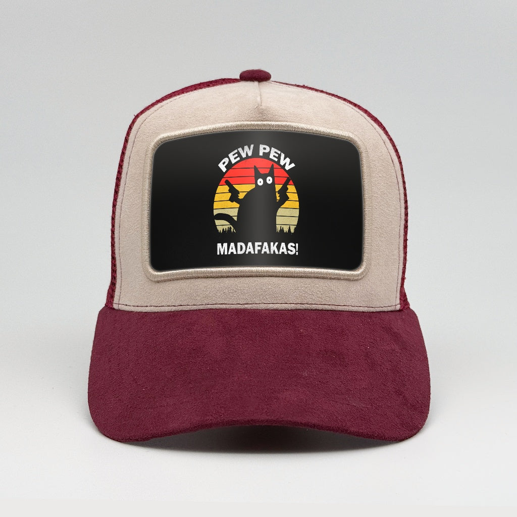 Pew Pew Madafakas - Retro Rebellion on the Faluröd Suede Trucker
