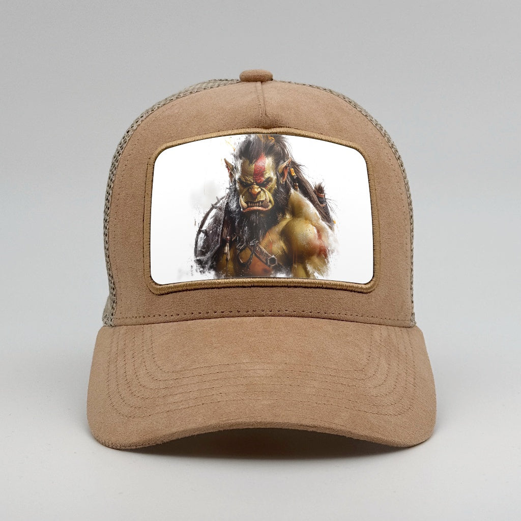 Orc Warlord’s Fury on the Timmer Suede Trucker