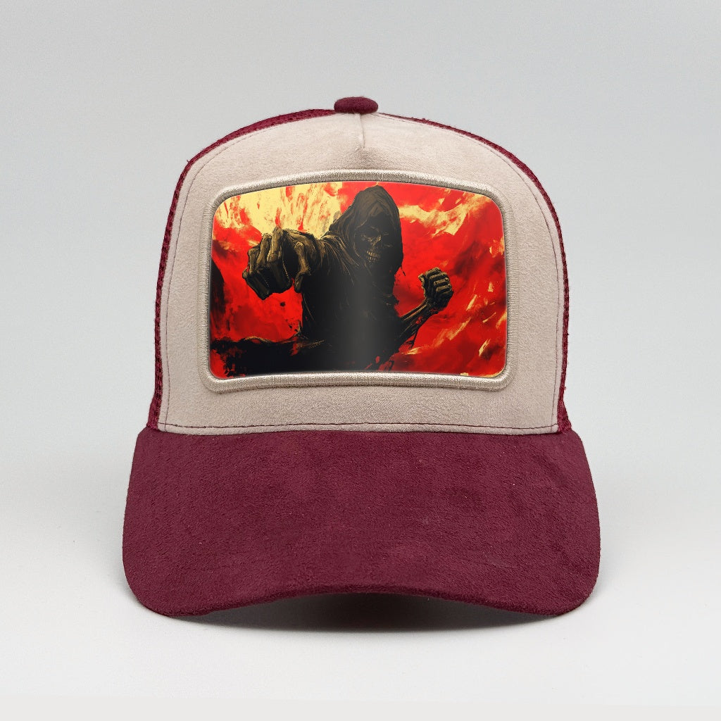 Punching reaper on the Faluröd Suede Trucker