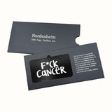 F*ck Cancer Art Plate in its Nordenheim sleeve