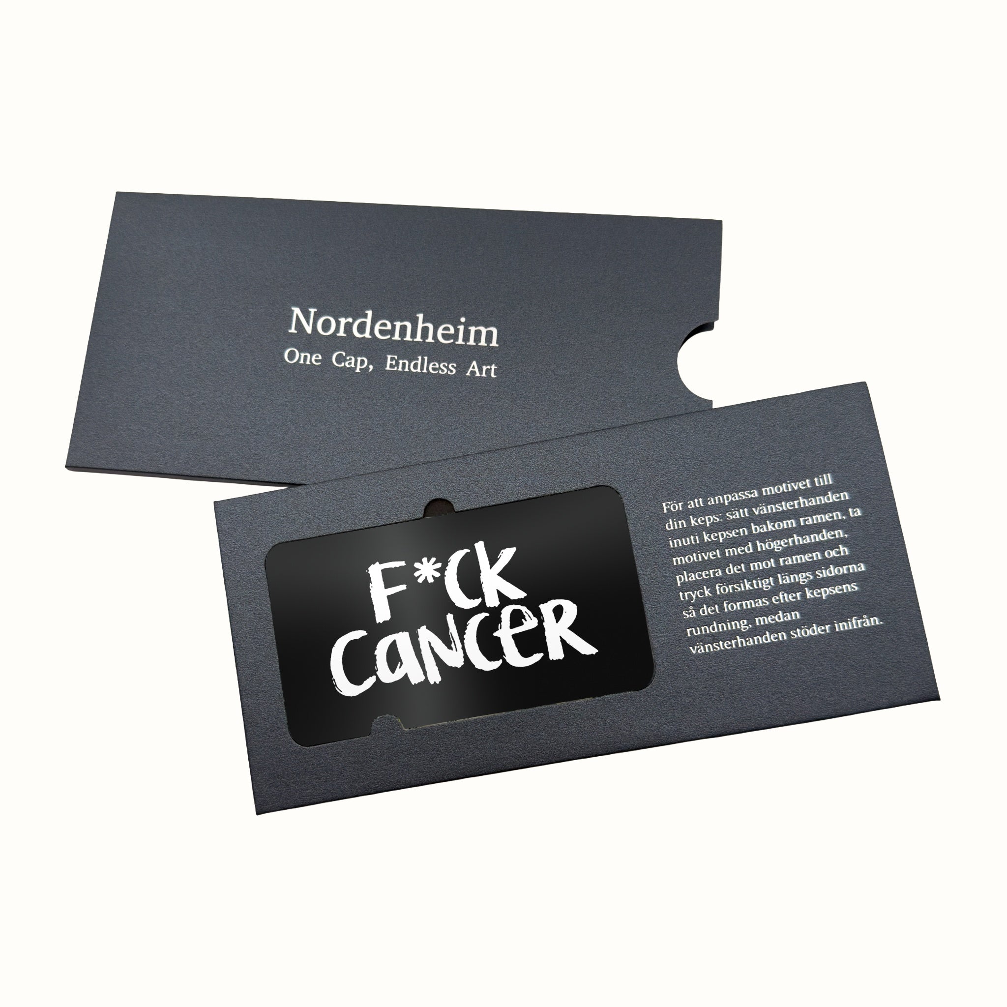 F*ck Cancer Art Plate in its Nordenheim sleeve