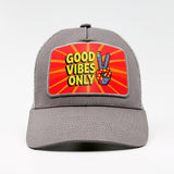 "Good Vibes Only" on the Aska Cotton Trucker