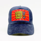 "Good Vibes Only" on the Fjord Velvet Trucker