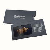 Hello – Gilded Greeting Art Plate in its Nordenheim sleeve