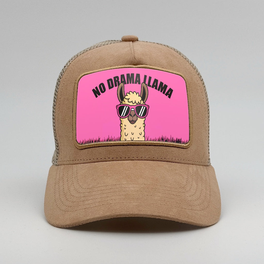 Chill Vibes Only: The No Drama Llama on the Timmer Suede Trucker