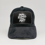 Make kindness cool again on the Midnatt Velvet Trucker