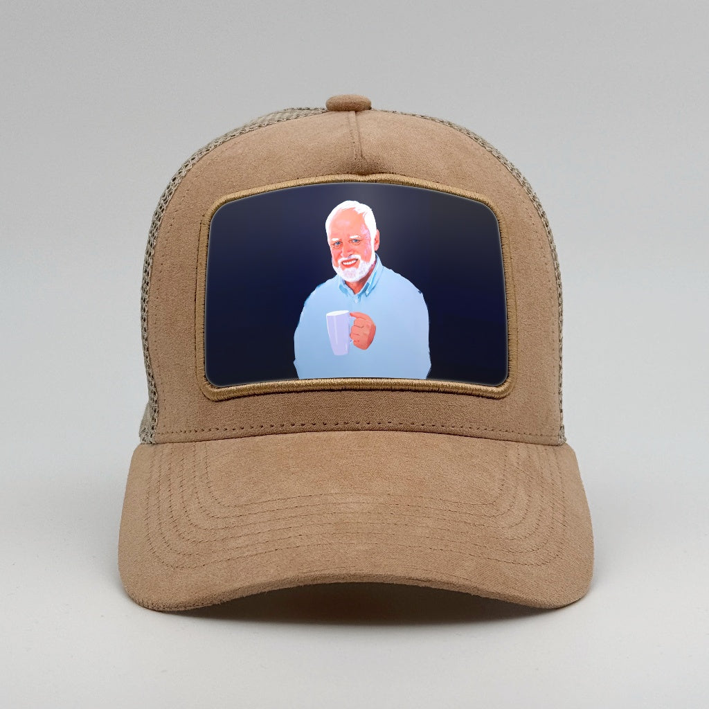 Hide the Pain – Meme on the Timmer Suede Trucker