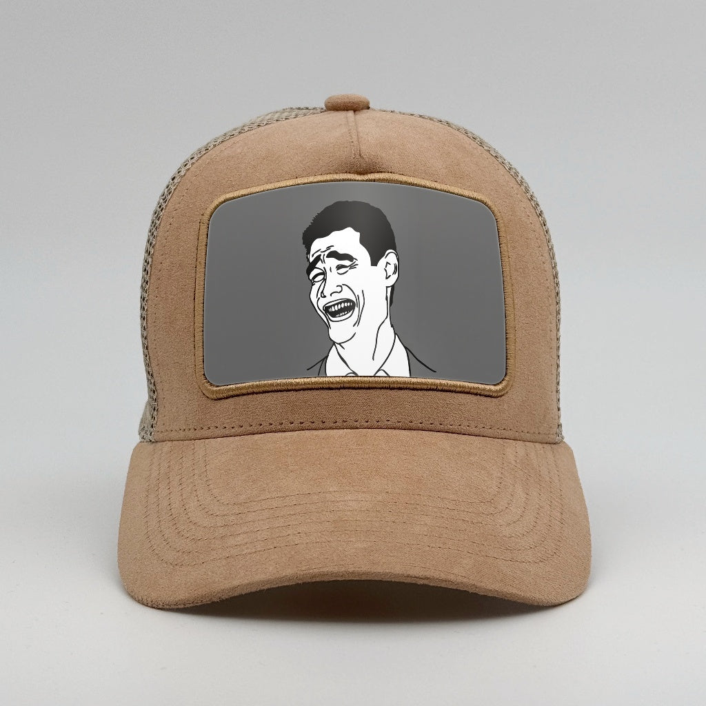 “Oh, Please” Meme on the Timmer Suede Trucker