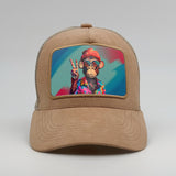 Unbothered Monkey - Peace Sign on the Timmer Suede Trucker
