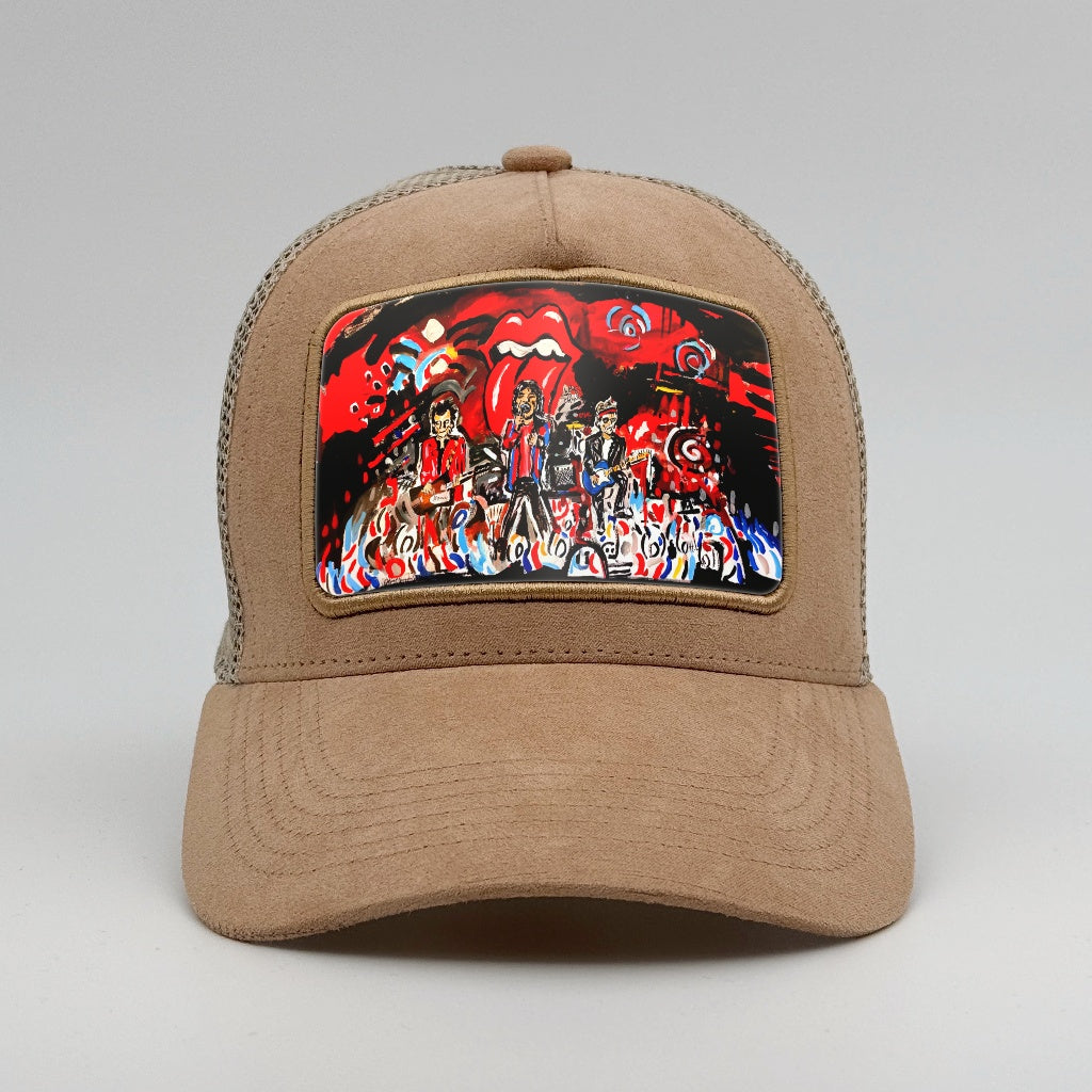 Start me up graffiti on the Timmer Suede Trucker
