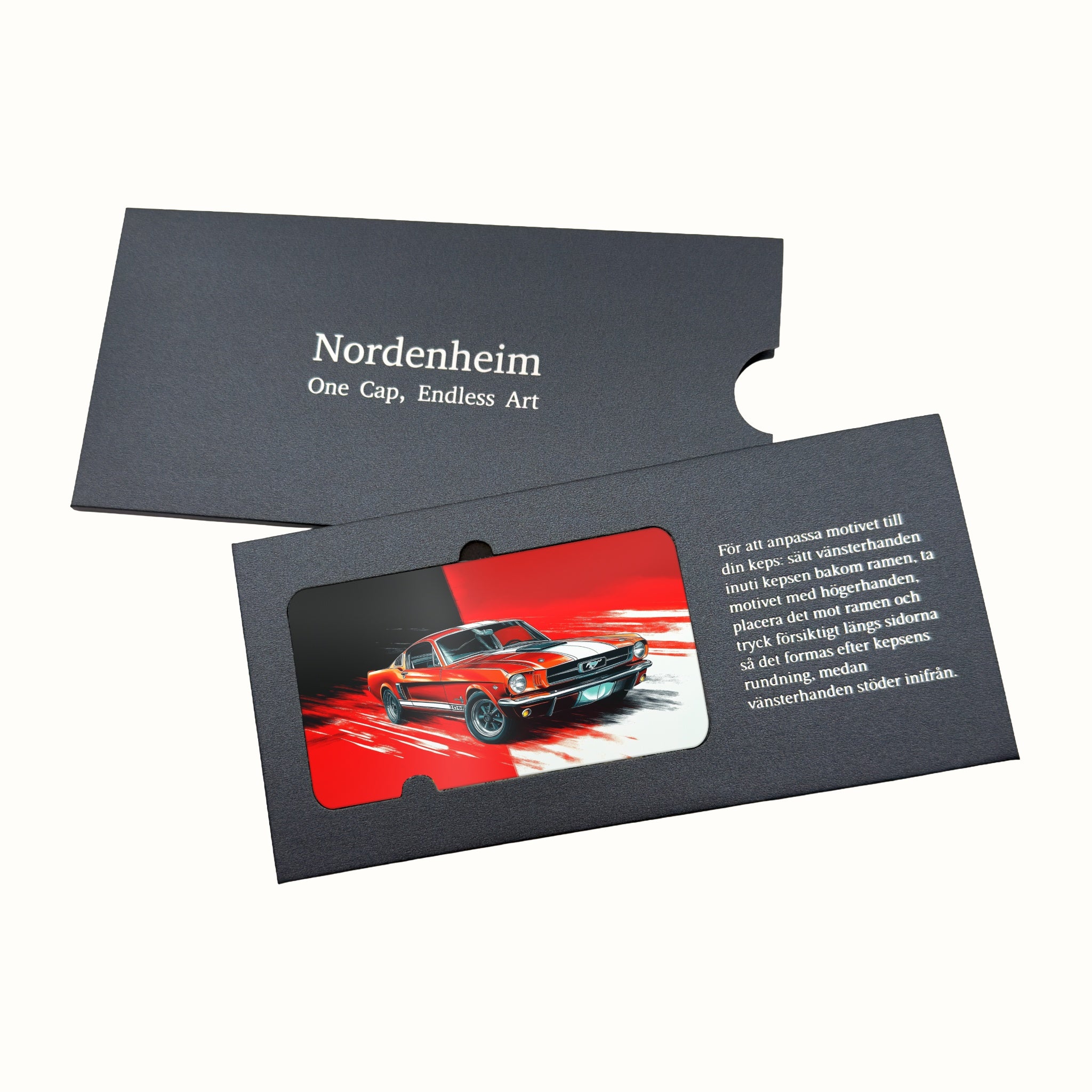 Red Mustang Mach 1 Roar Art Plate in its Nordenheim sleeve
