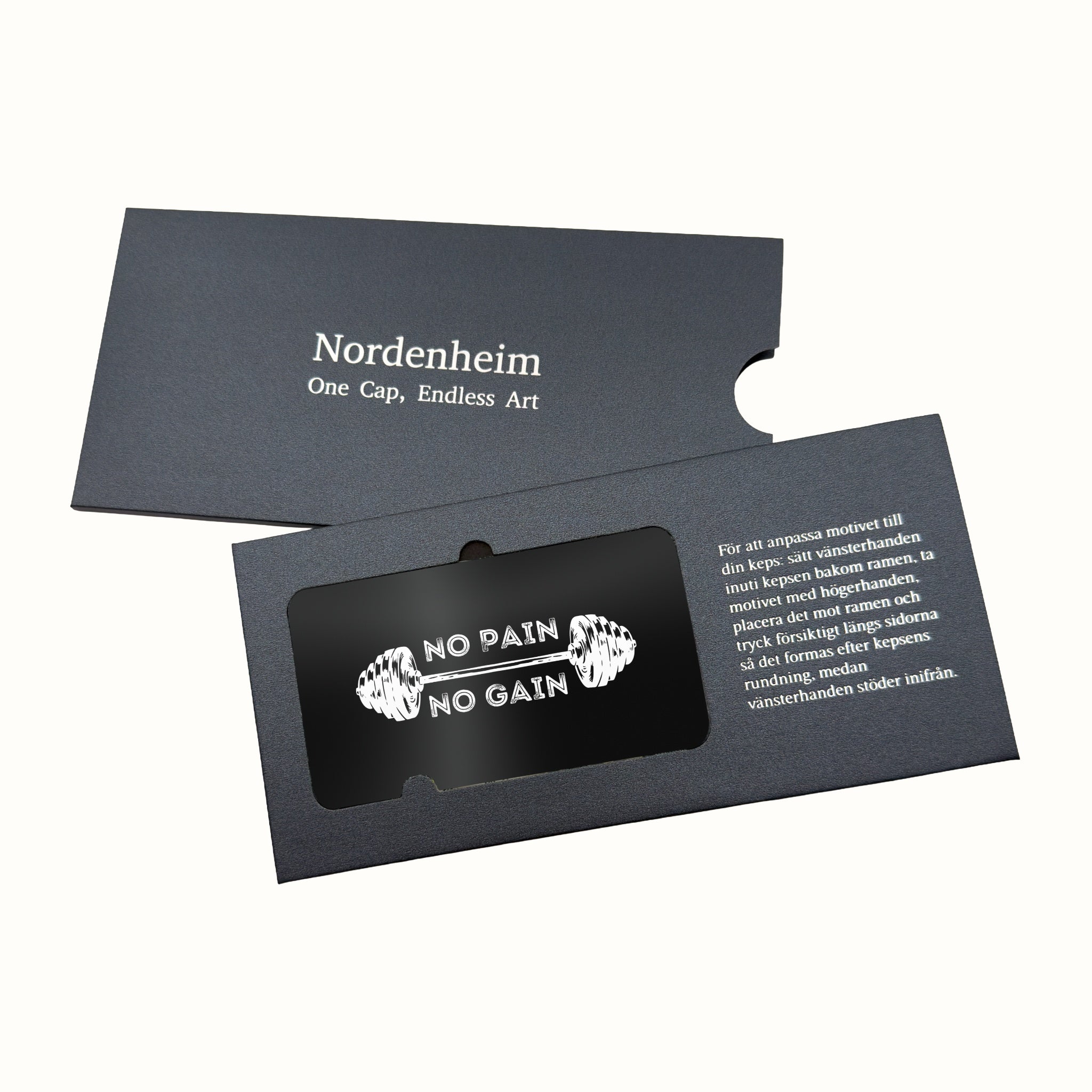 No Pain, No Gain Art Plate in its Nordenheim sleeve