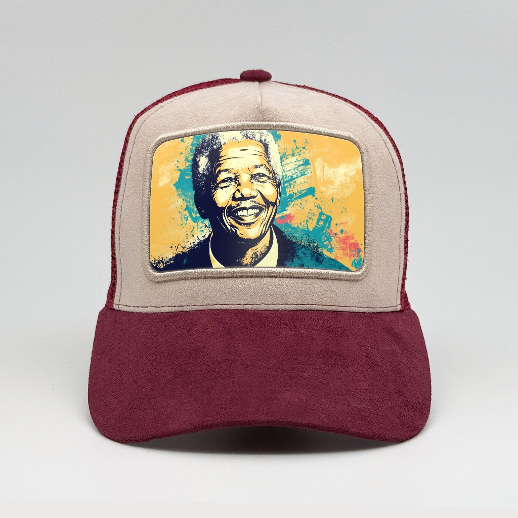Nelson Mandela on the Faluröd Suede Trucker