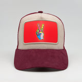 Pop-Art Peace Sign on the Faluröd Suede Trucker