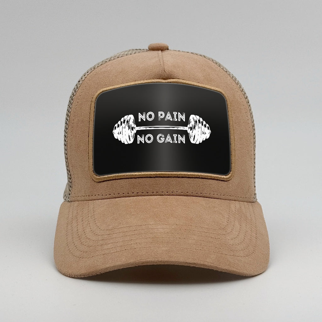 No Pain, No Gain on the Timmer Suede Trucker