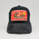 "Be the Weird You Want to See" on the Midnatt Velvet Trucker