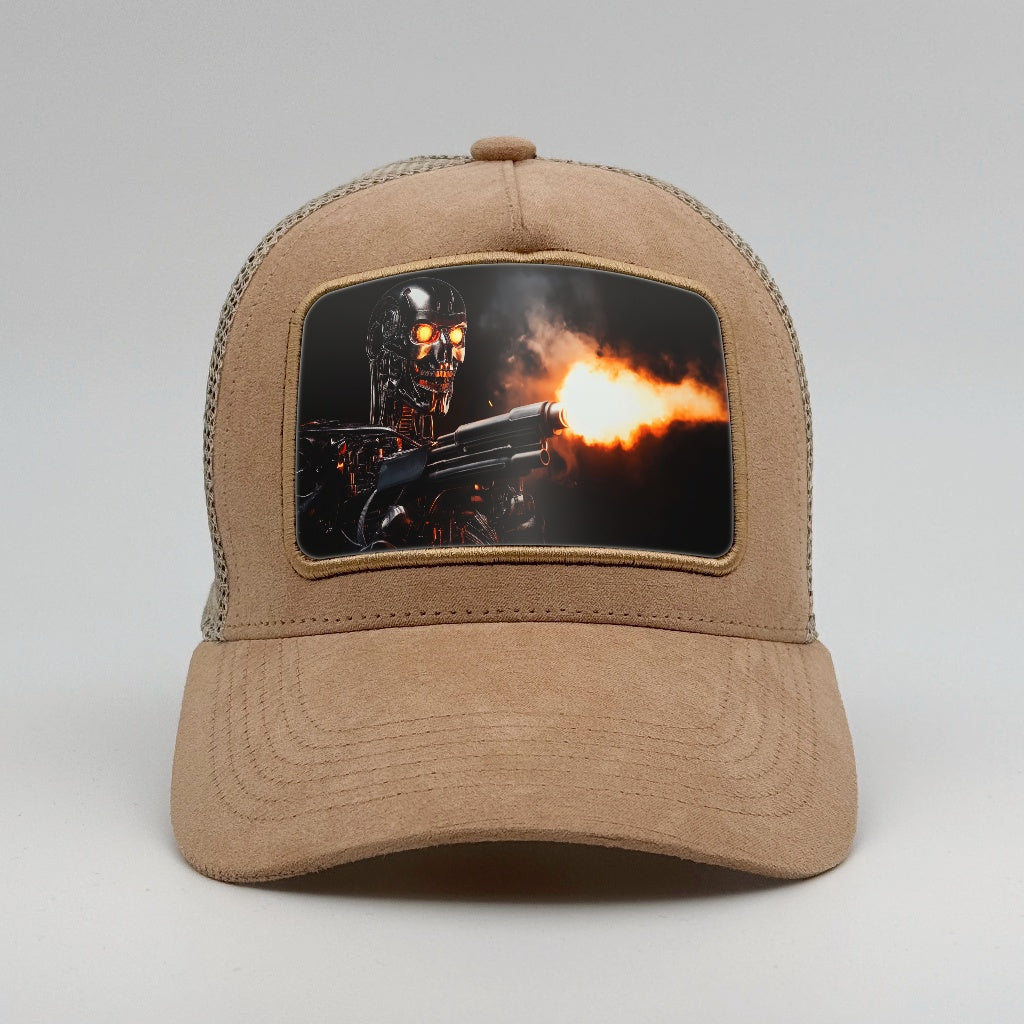 Terminator Blaze of Fury on the Timmer Suede Trucker