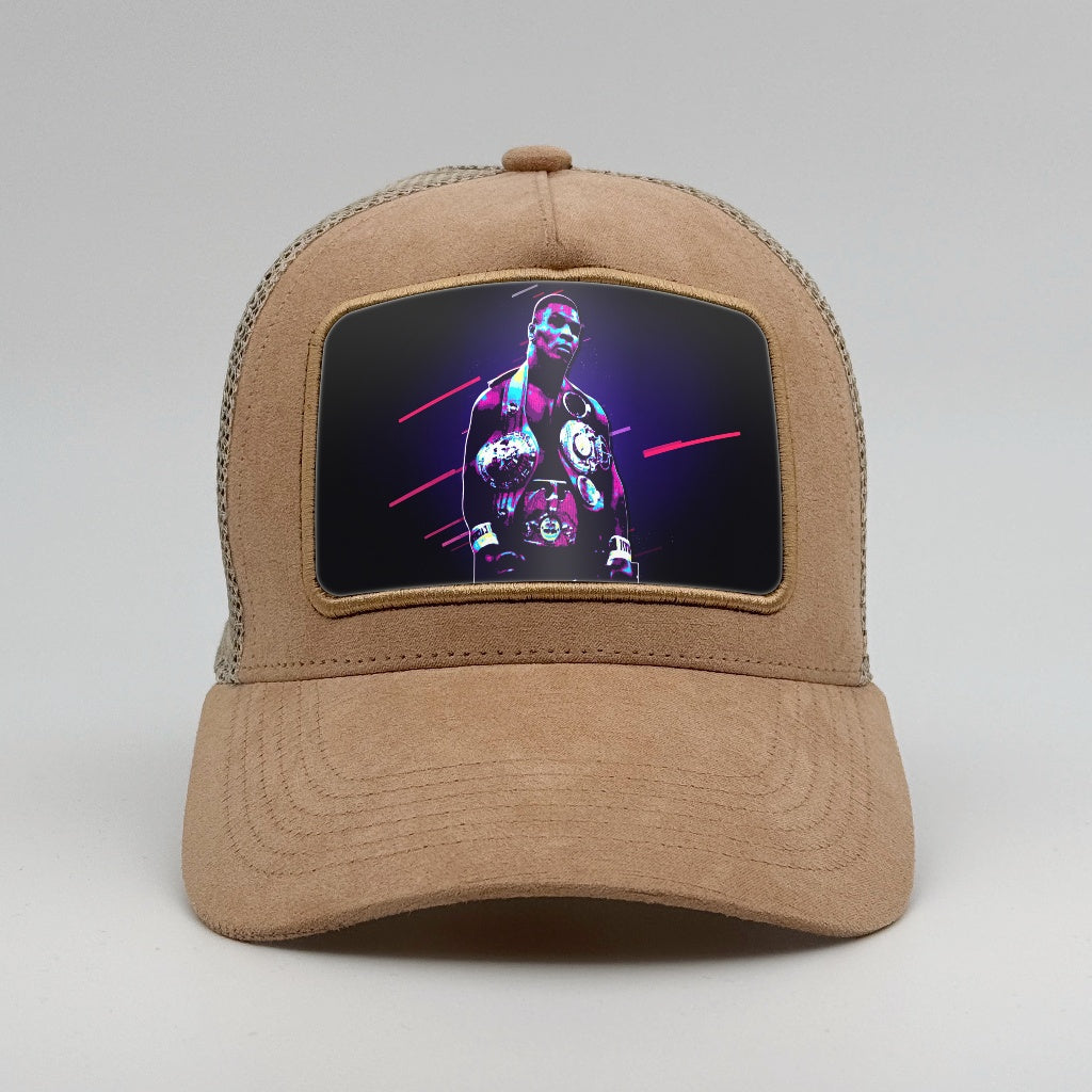 Mike Tyson - Neon Champion on the Timmer Suede Trucker