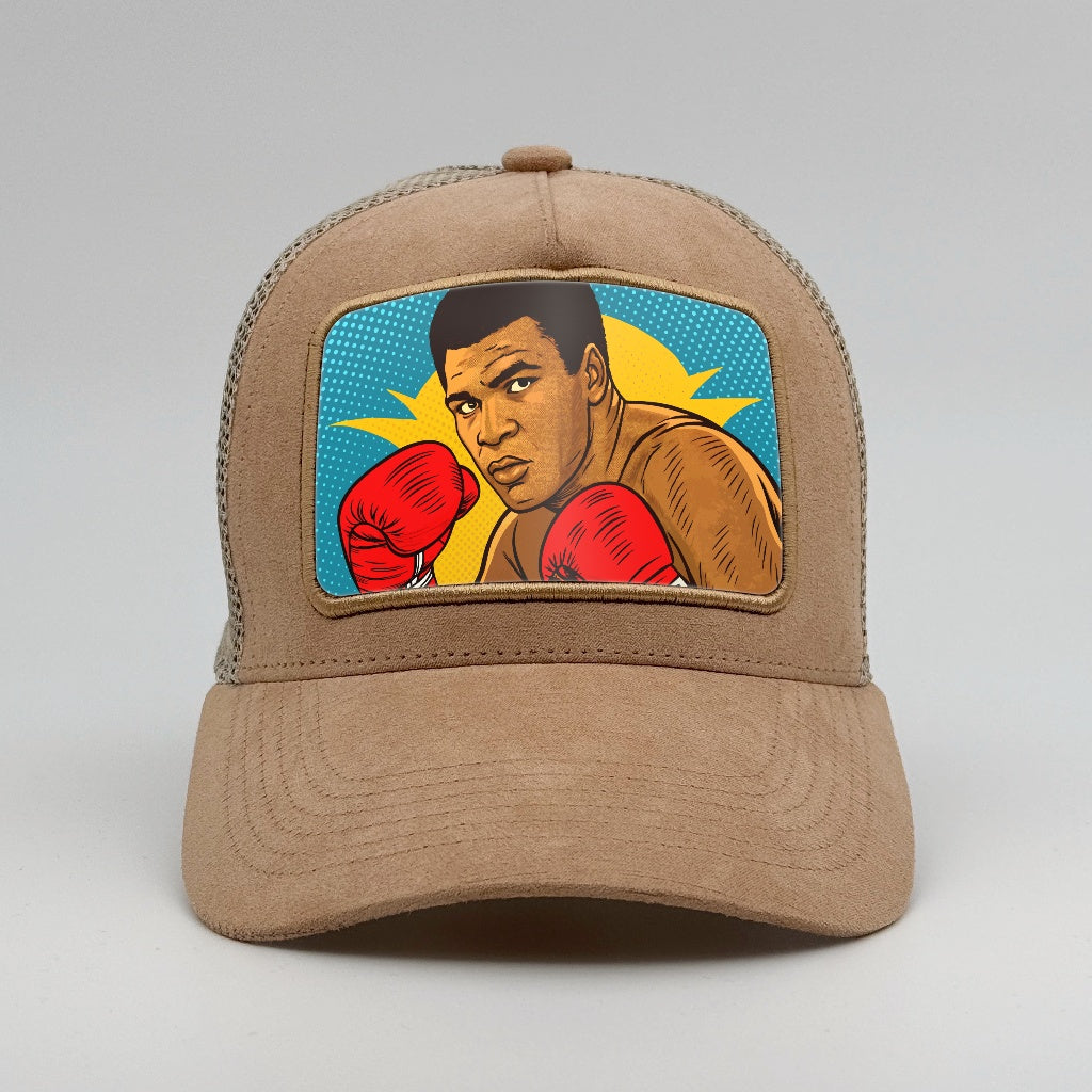 Muhammed Ali - Pop Art Style on the Timmer Suede Trucker