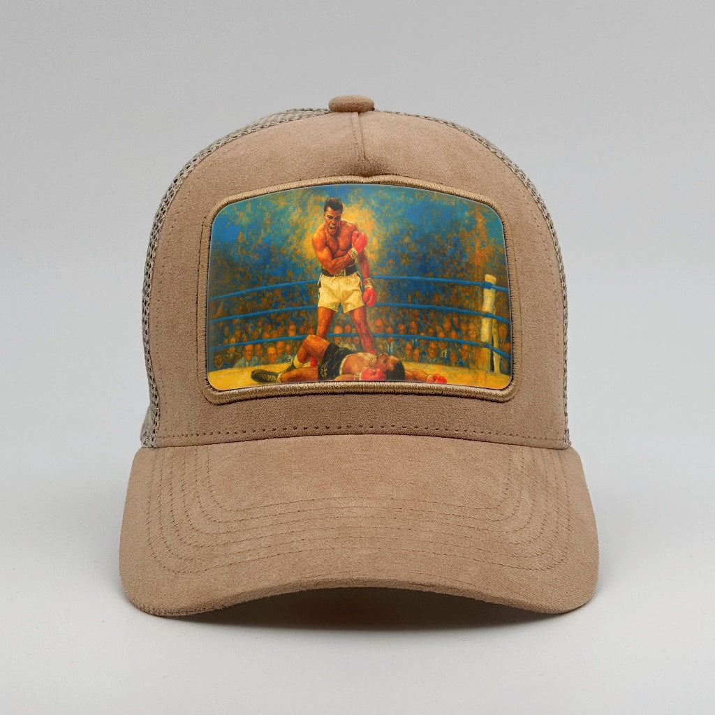 Ali vs. Liston on the Timmer Suede Trucker